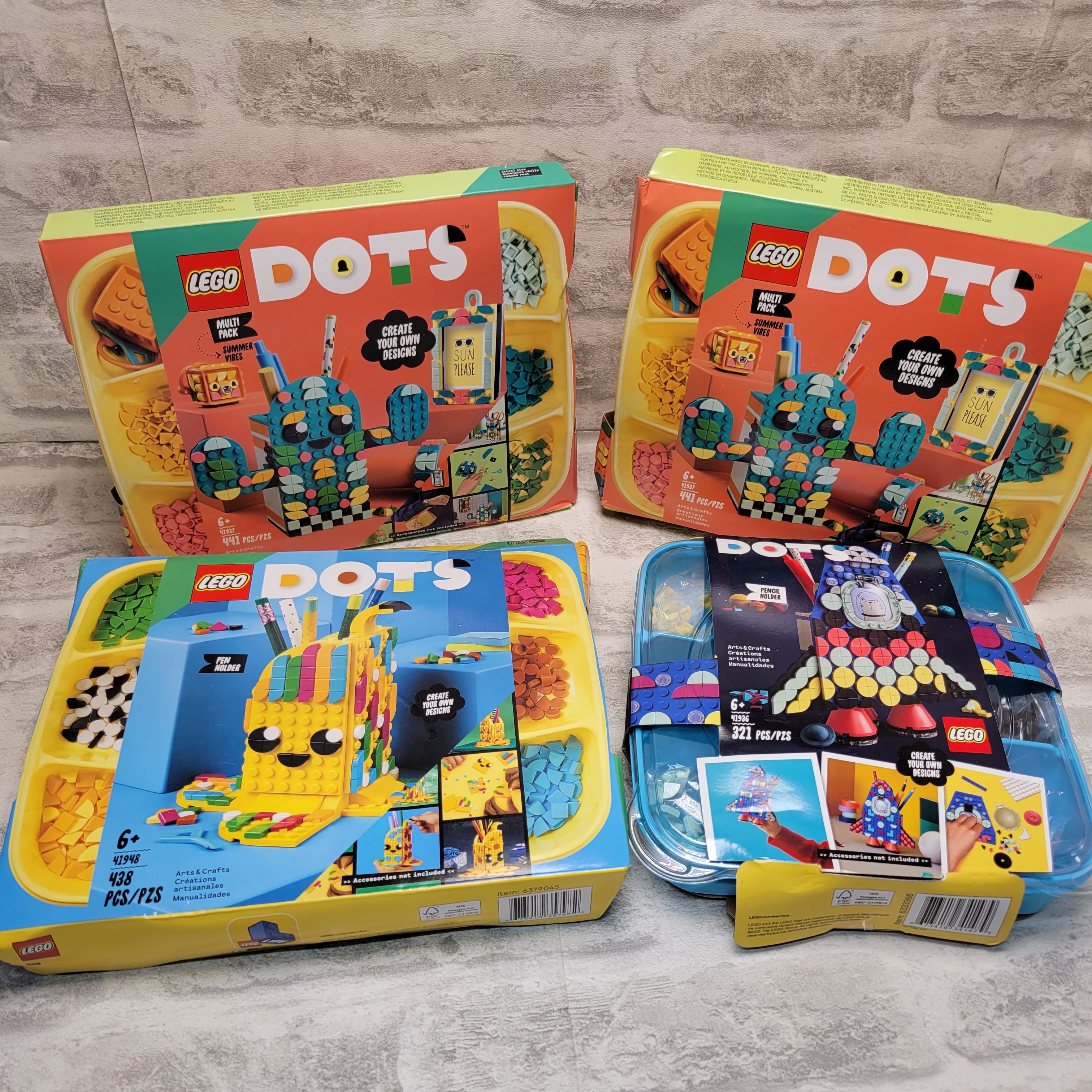 LEGO DOTS Summer Vibes, Pencil Holder, & Pen Holder (Lot of 4) (7922179440878)